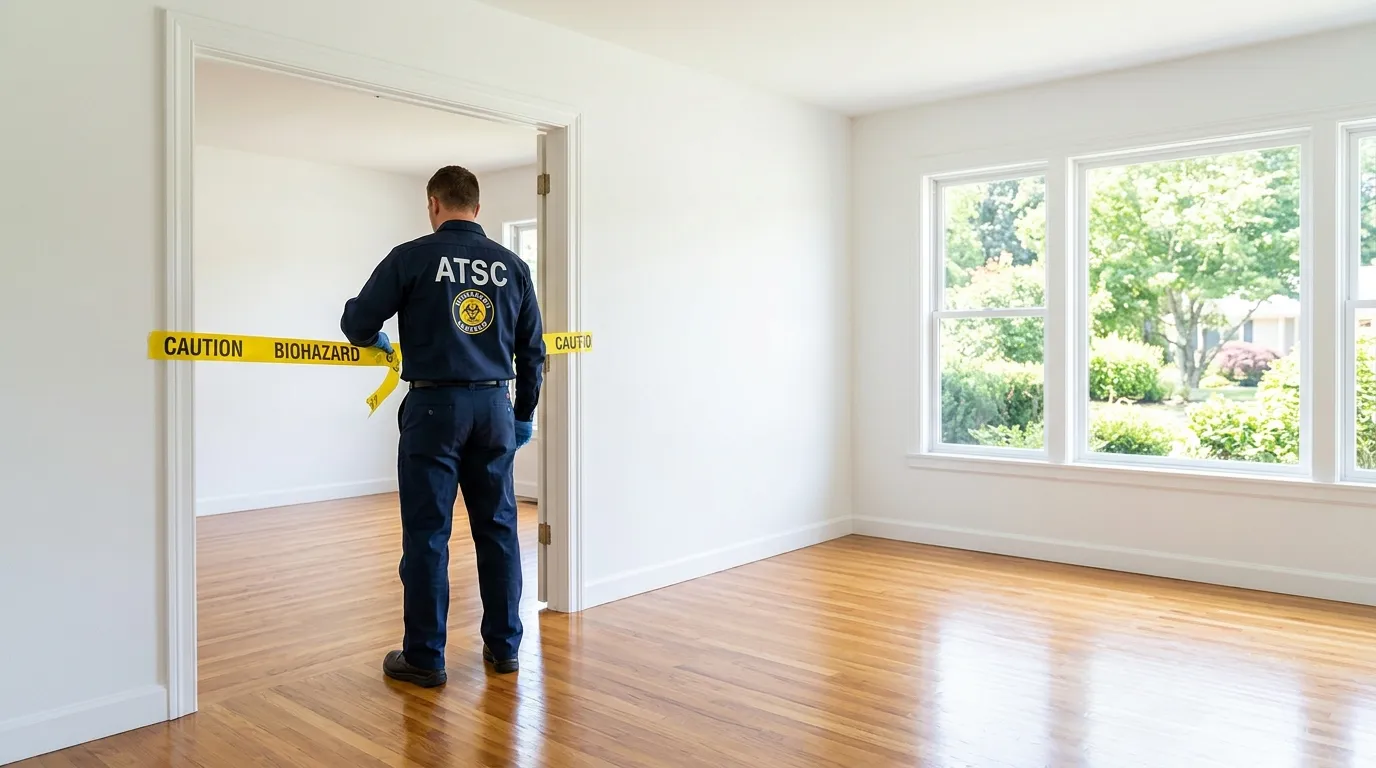 Certified biohazard cleanup crew performing Decomposition Cleanup in Milton Upper Mills